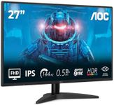 AOC 27B36X 27 Inch FHD Gaming Monitor, 144Hz, IPS, 0.5ms MPRT, Adaptive Sync, HDR10, (1920x1080,HDMI 1x 1.4,DP 1x 1.4) Black