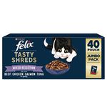 FELIX Tasty Shreds Mixed Selection in Gravy Wet Cat Food 40x80g