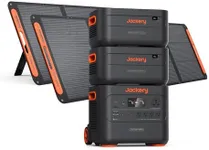 Jackery Explorer 2000 Plus Kit(6kWh), 400W Solar Panels+Two Expandable Battery Packs, 6128 Wh LiFePo4 Home Backup Battery with 3000W Output, for Power Outages, Emergencies