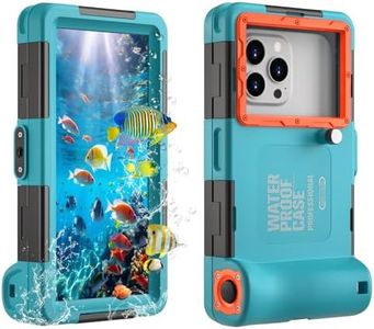 Underwater Phone Case for Snorkeling, [50ft/15M] Professional Waterproof Scuba Diving Phone Case Compatible for All Series of iPhone/Galaxy Phone (Not Include Z Fold Series)/Google Pixel Phone [Blue]