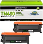 greencycle 2 Pack TN450 TN420 Black Toner Cartridge Compatible for Brother TN-450 TN-420 use with HL-2270DW HL-2280DW HL-2230 HL-2240 MFC-7240 MFC-7360N MFC-7860DW DCP-7060D DCP-7065DN Laser Printer