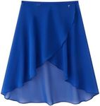 Tacherlia Ballet Skirt for Women Tie-Up One-Piece Skirt Short in The Front and Long in The Back, Royal-blue, 31 Regular