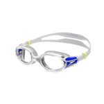 Speedo Junior Biofuse 2.0 Swimming Goggles , Patented Easy Adjustment , Anti-Fog , Anti-Leak , Enhanced Fit , Improved Comfort , Clear/True Cobalt/Lemon Drizzle, One Size