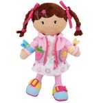 June Garden 15.5" Dressy Friends Daisy - Educational Stuffed Plush Doll for Kids and Toddlers 2 Years and Up - Montessori Buckle Soft Toy