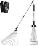 VIVOSUN 2-Pack Leaf Rake Set, Adjus