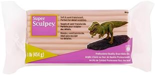 Sculpey Super Polymer Clay: Beige - 1 lb Pack - Soft Oven Bake Clay, Non-Toxic, Created for Advanced Sculptors-Artists-Model Makers-Movie Studios