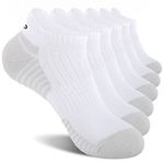 coskefy Running Socks Thick Cushion Ankle Socks Anti-Blister Cotton Trainer Socks Short Athletic Sports Socks for Men Women (6 Pairs)