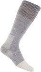 Thorlos Exco Max Warmth and Cushion Extreme Cold Over The Calf Wool Thermal Socks, Light Grey, Large