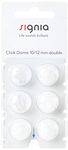 signia Click Dome 10/12 mm Double For RIC Hearing Aids - 6 Domes Each by Siemens