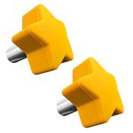 TUCANA 1 Pari Star Shape 85A Rubber Roller Skate Stopper with 5/8” Bolt, Adjustable Rubber Plugs Brake Block Toe Stop, Skate Accessories Replacement for Double-Row, Durable, Non-Marking (Yellow)