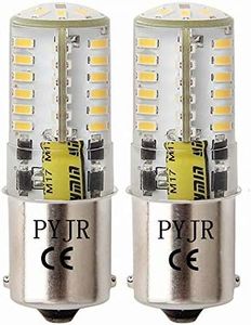 Pyjr Ba15s 1156 1141 1003 7506 12V Led Bulbs, Single Contact Bayonet Base, 5W Warm White 3000K 500Lm, Water-Resistant Led Bulb, for Rv, Trailer, Campe, Boat, Landscape bulbs. (Pack of 2)