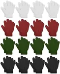 ONESING 16 Pairs Kid Gloves Knitted Children Gloves Bulk For Boys Girls - Stylish and Warm Winter Attachments Mixcolor D