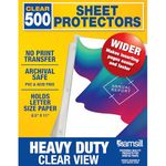 Samsill 500 Pack Heavy Duty Clear Sheet Protectors 8.5 x 11 Inch, Page Protectors for 3 Ring Binder, Clear Protector, Letter Size, Top Loading, Acid Free