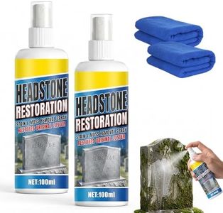 INDIGO WHALES Headstone Restoration and Cleaning Spray, 100ml headstone cleaner for graves, biological solution gravestone cleaner for Granite Marble Cemetery Memorials (2PCS)