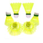 Badminton Birdie Nylon Badminton Shuttlecocks Medium Speed Ball Heavy Duty Outdoor Indoor Team Sports Training School PE Home Amateur Professional (Yellowish 6 Pack)