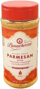 Panacheeza Hot & Spicy Plant Based Grated Parmesan Style - Vegan, Bold Flavor for Pastas, Pizzas, Vegetables Salads and more - 8oz