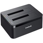 Inateck Hard Drive Docking Station, USB 3.0 to SATA Dual-Bay USB 3.0 SATA HDD Dock with Offline Clone Function for 2.5"/3.5" HDD SSD SATA (SATA I/II/III), Support 2 x 16TB and UASP