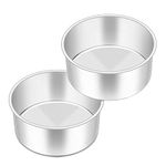 6 Inch Cake Tin, Onader Deep Cake Tins Set of 2, Stainless Steel Round Cake Baking Pans, Layer Cake Mould Ideal for Wedding Birthday Christmas Tall Cakes, Mirror Finished & Dishwasher Safe, Heavy Duty