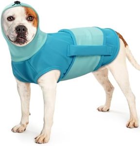 Veste Anti-Anxiété pour Chien, Manteau Anti-Anxiété Cache Oreille Chien Manteau Anti Stress avec Capuche Apaisante(Bleu, M)