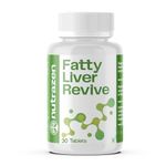 Nutrazen Fatty Liver Revive, Milk Thistle, Choline & Dandelion Root Supplement for Liver Detox, Fat Reduction & Metabolic Balance, 30 Tablets for Adults