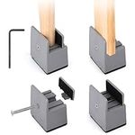 BELLE VOUS Adjustable Bed and Furniture Risers with Screw Clamps (4 Pack) - 8.5cm/3.3 Inch Heavy Duty Furniture Raisers - Fits Sofa/Chair Leg Diameter Up To 35mm