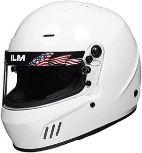 ILM Snell SA2020 Full Face Auto Car Racing Helmets for Men and Women Model 760(White, M)