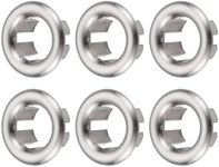 ARCORA 6 Pack Sink Overflow Ring Brushed Nickel Bathroom Kitchen Sink Basin Trim Overflow Cover Hole Insert Cap