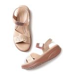 Marc Loire Women soft Comfortable Nude Solid Platform Heels,Size_3