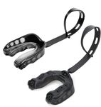 2PCS Football Mouth Guard, Sports Mouth Guard Football Mouthpiece Youth Football Mouth Guard with Strap Football Mouthguards Fit for All Youth and Adult, for Football, Boxing, Lacrosse and Hockey