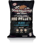 Bear Mountain Alder BBQ Wood Pellets for Smoker and Grill, 20 lb Bag - All-Natural Hardwood for Outdoor Barbecue Smoking and Grilling with Delicate Sweet Smoke Flavor