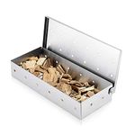 Smoker Box for BBQ Grilling Wood Chips, Thick Stainless Steel Smoking Box Non-Warp for Barbecue, Best Grill Accessories for Charcoal Grill and Gas Grill with Large Capacity