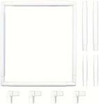 HAND U JOURNEY 2Pcs 17''x17'',11"x8" Universal Clip Frame Set, Square Rectangle Plastic Clip Frame for Embroidery, Quilting, Cross-Stitch, Punch Needle, Silk-Painting. Also Can be Used as 17''x11''