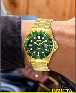Invicta Pro Diver Watch, Green Dial, 43mm Stainless Steel