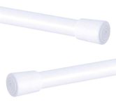 WHITE SPRING LOADED TENSION ROD 154-250cm (61-98)