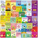 Lunch Box Jokes for Kids - 60 Pcs Cute Inspirational and Motivational Notes Cards for Children, Jokes and Puns Boys & Girls Lunchbox