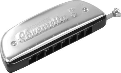 Hohner Chrometta 8 Key of C Chromatic Harmonica, Silver