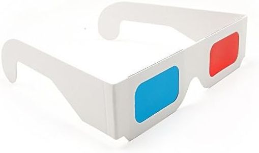 Blue Handcart 12 Pairs of Red/Cyan Cardboard 3D Glasses - White Frame