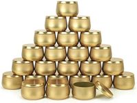 8oz Candle tins with lids,Gold Candle Jars,Bulk Candle tins for Making Candles,Candle Making Jars(24PACK, Gold)