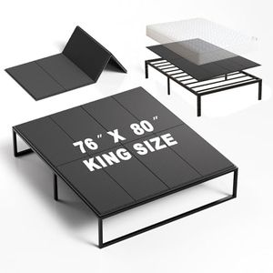 Ruggex Bunkie Board King (76x80) 10mm H-Strength Rib Bed Boards for Under Mattress, Anti-Sag & Noise-Free Design, Heavy Duty Low Profile Anti-Slip Mattress Foundation for Platform Beds & Sofa Beds
