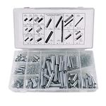 HFS(R) 200PCS Metal Steel Spring Electrical Hardware Spring Set Drum Extension Tension Springs Pressure Assortment Kit