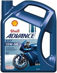 Shell Advance 4T AX7 15W-50 API SM Synthetic Technology Motorbike Engine Oil for Royal Enfield (2.5 L)