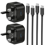 Samsung Fast Charger Plug and Cable 2Pack, Super Fast Charging for Samsung Galaxy S26 S25 S24 S23 S22 S21 S20 A17 A16 A32 A33 A34 A35 A36 A52 A53 A54 A55 A56 A25 A26, Type C Lead 1M and Plug USB C PD