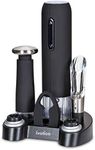 Ivation Wine Gift Set, Includes Electric Wine Bottle Opener, Wine Aerator, Vacuum Wine Preserver, 2 Bottle Stoppers, Foil Cutter & Charging Base