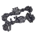 ZXYRC Aluminum Alloy Front & Rear Axle Housing Set for 1/10 Traxxas TRX4 RC Crawler Car Upgrade Parts (Black)