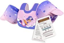 BLUEMARS Toddler Swim Vest for Swimming Pool Floater,Toddler Floaties for 30-50 Pounds, Arm Floaties Water Wings for Children 1,2,3,4,5,6 Years Old (Purple Mermaid)