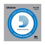 D'Addario PL015 Plain Steel Guitar Single String.015