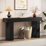 Tribesigns 63-Inch Long Console Table, Wooden Rectangular Sofa Table Behind The Couch, Farmhouse Entryway Table for Entrance, Hallway, Living Room (Black)