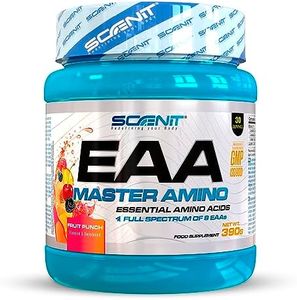 Aminoácidos esenciales completos - EAA Master Amino - 9 EAA en polvo - Aminoacidos BCAA 390 g (Fruit punch)