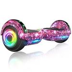 SISIGAD Hoverboard for Kids Ages 6-12, with Built-in Bluetooth Speaker and 6.5" Colorful Lights Wheels, Safety Certified Self Balancing Scooter Gift for Kids