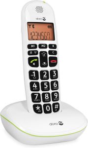 Doro PhoneEasy 100W Cordless Phone – Amplified Sound, Big Buttons, White